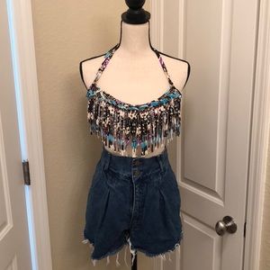 Bandeau Tribal Bikini Top